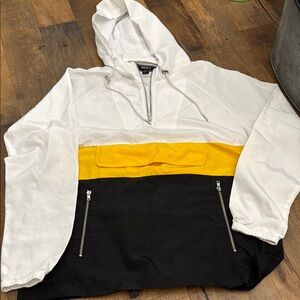 Forever 21 White Zip-Up Jacket